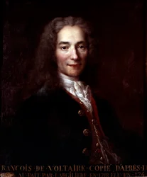 Voltaire, kopie naar schilderij van Nicolas de Largilliere